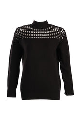 Vedi Minimalist Boğazlı Oversize Kadın Triko - Günlük Kullanım